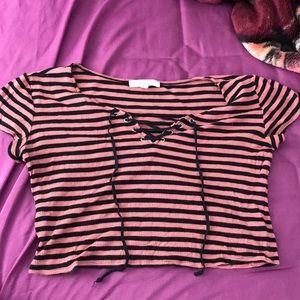 Mauve pink crop top